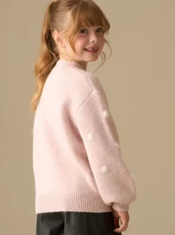 Angel & Rocket Pink Izzy Polar Bear Knitted Jumper