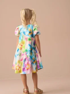 Angel & Rocket Pink Jodie Asymmetric Print Dress