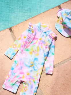 Angel & Rocket Pink Jodie Multi Sunsafe Print Toddler Swimsuit