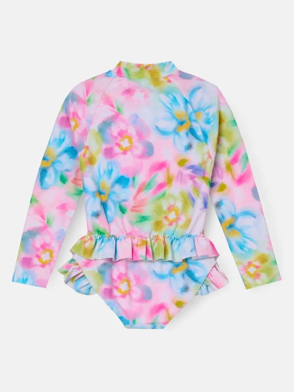 Angel & Rocket Pink Jodie Sunsafe Print Long Sleeved Swimsuit