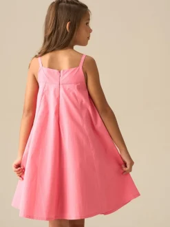 Angel & Rocket Pink Libby Bow Pleat Dress