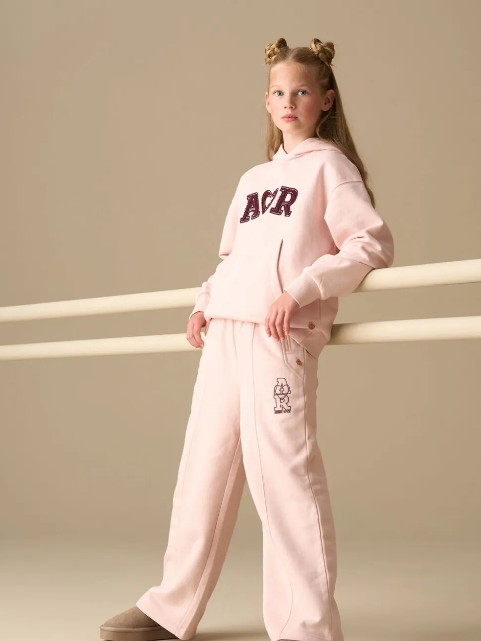 Angel & Rocket Pink Lila Active Oversized Logo Hoodie