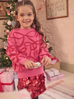 Angel & Rocket Pink Livia Bow Eyelash Jumper