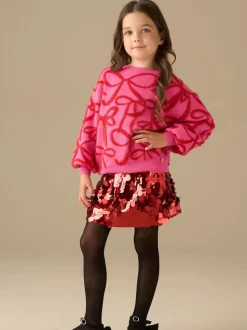 Angel & Rocket Pink Livia Bow Eyelash Jumper