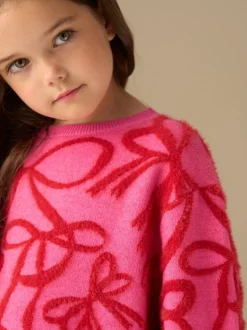 Angel & Rocket Pink Livia Bow Eyelash Jumper