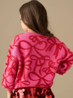 Angel & Rocket Pink Livia Bow Eyelash Jumper