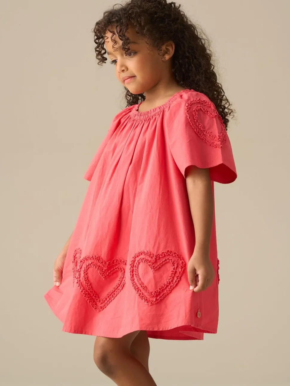 Angel & Rocket Pink Lori Heart Swing Dress