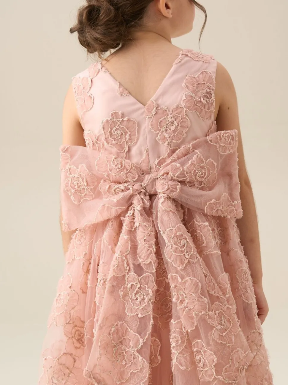 Angel & Rocket Pink Louise Blush Embellished Bow Back Dress