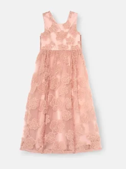 Angel & Rocket Pink Louise Blush Embellished Bow Back Dress
