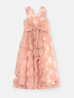 Angel & Rocket Pink Louise Blush Embellished Bow Back Dress