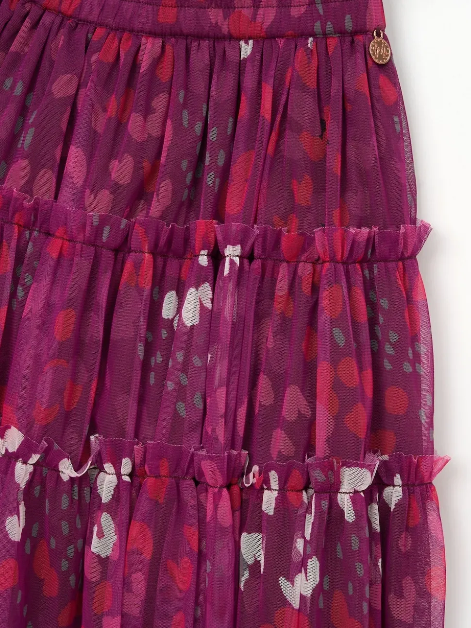 Angel & Rocket Pink Mae Floral Print Mesh Skirt