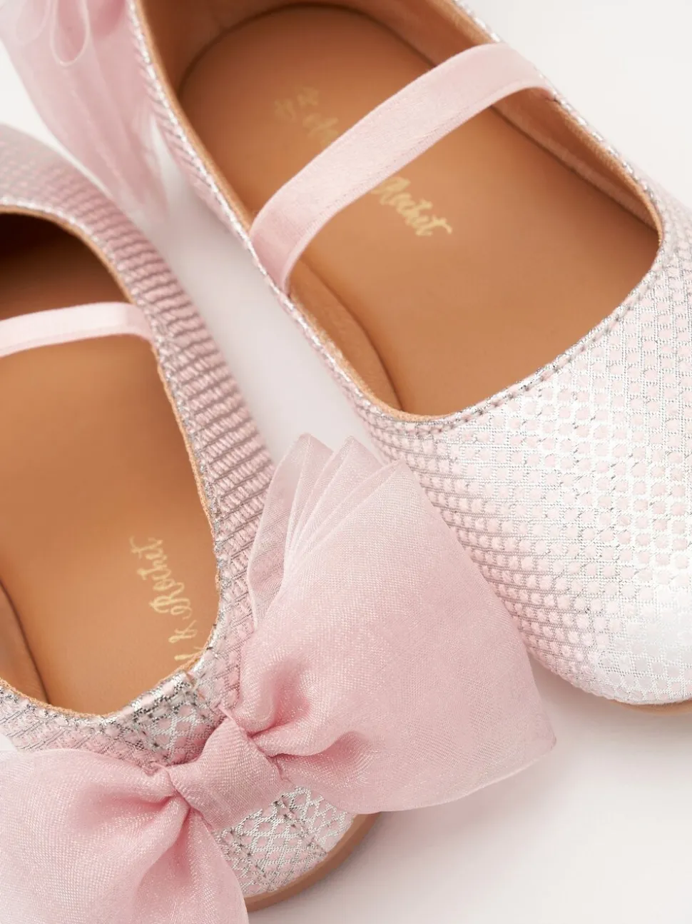 Angel & Rocket Pink Mary Jane Bow Shoes