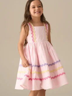 Angel & Rocket Pink Mia Wide Ric Rac Dress