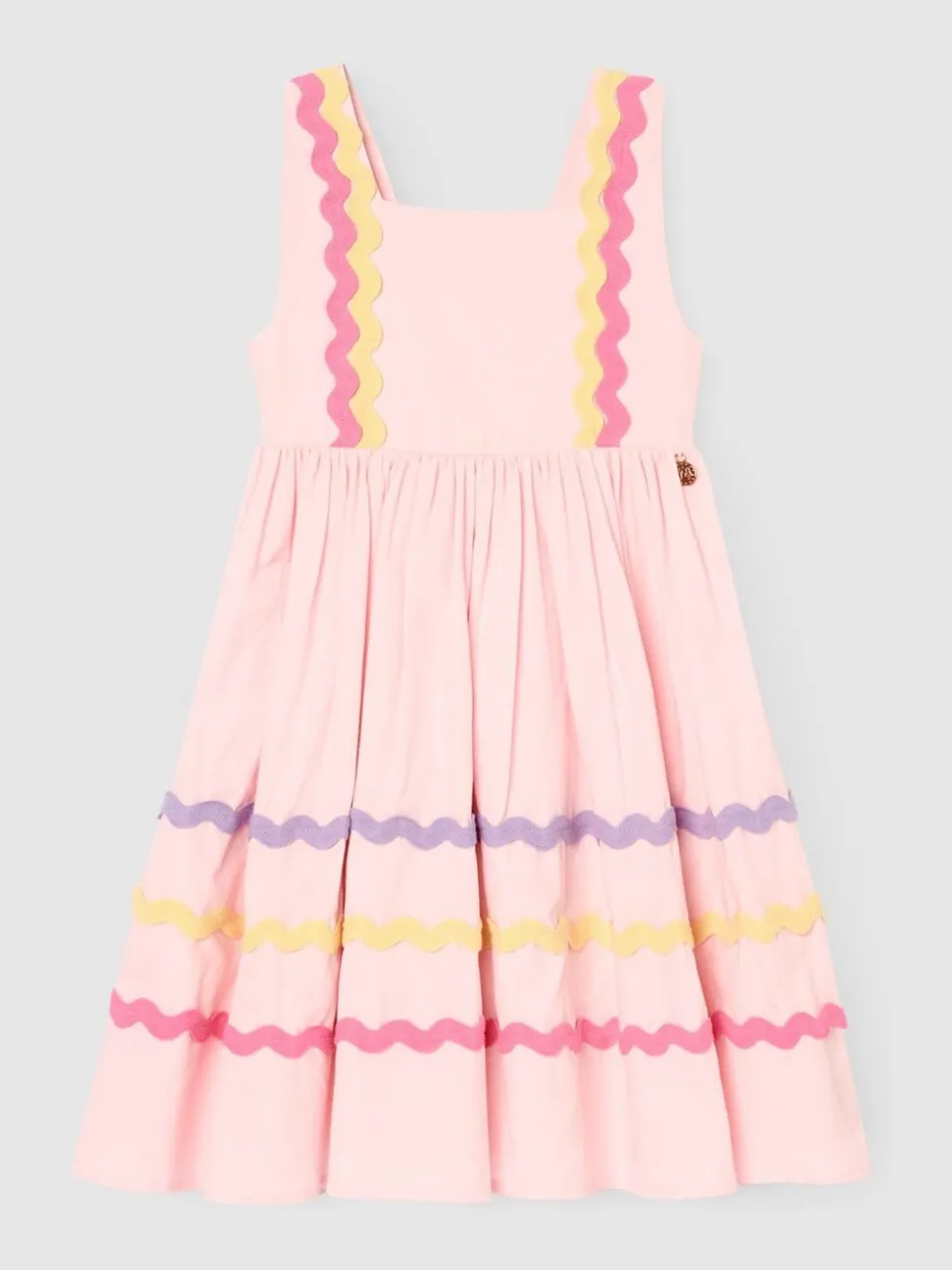 Angel & Rocket Pink Mia Wide Ric Rac Dress