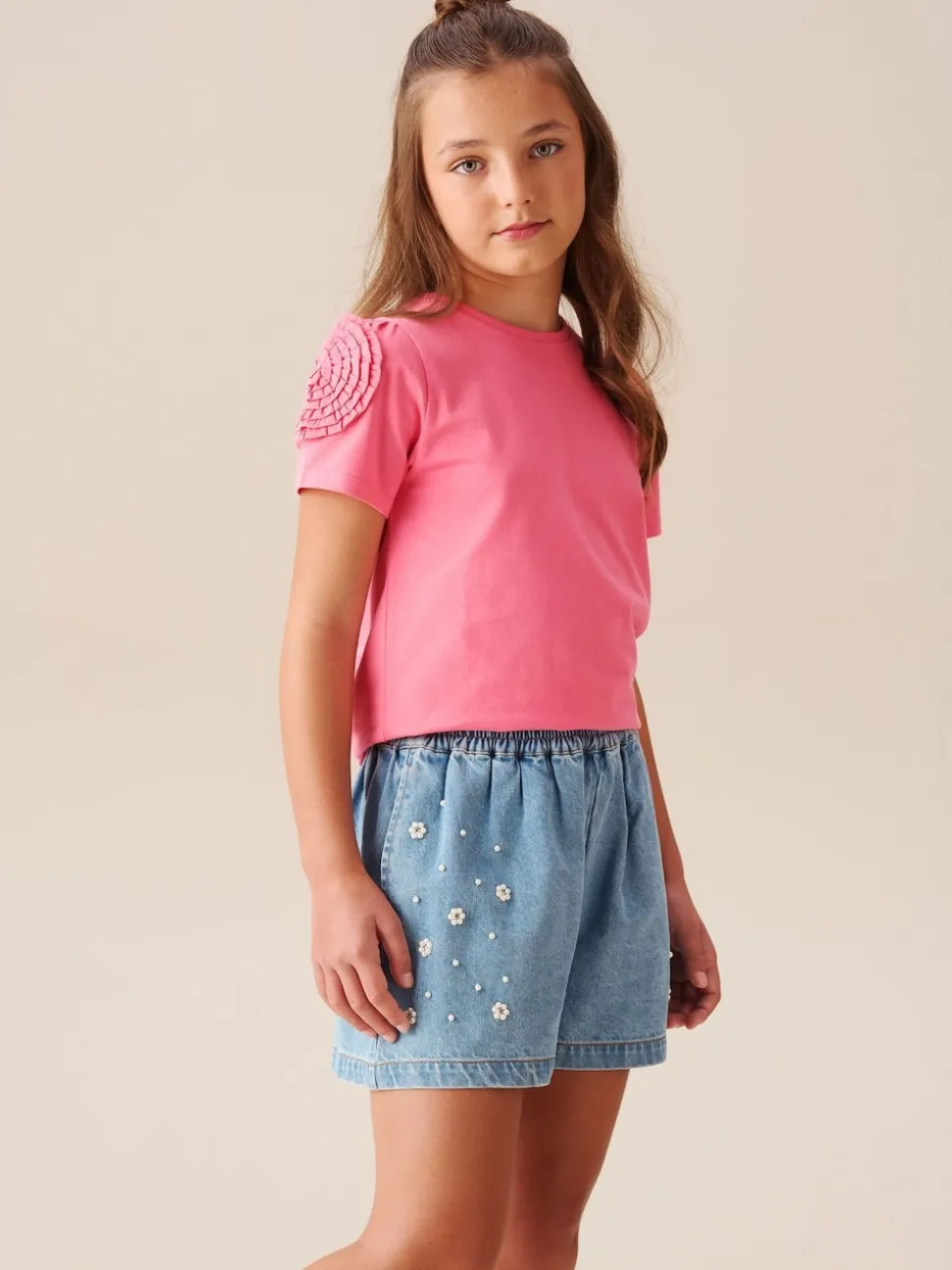 Angel & Rocket Pink Nila Flower Corsage T-Shirt