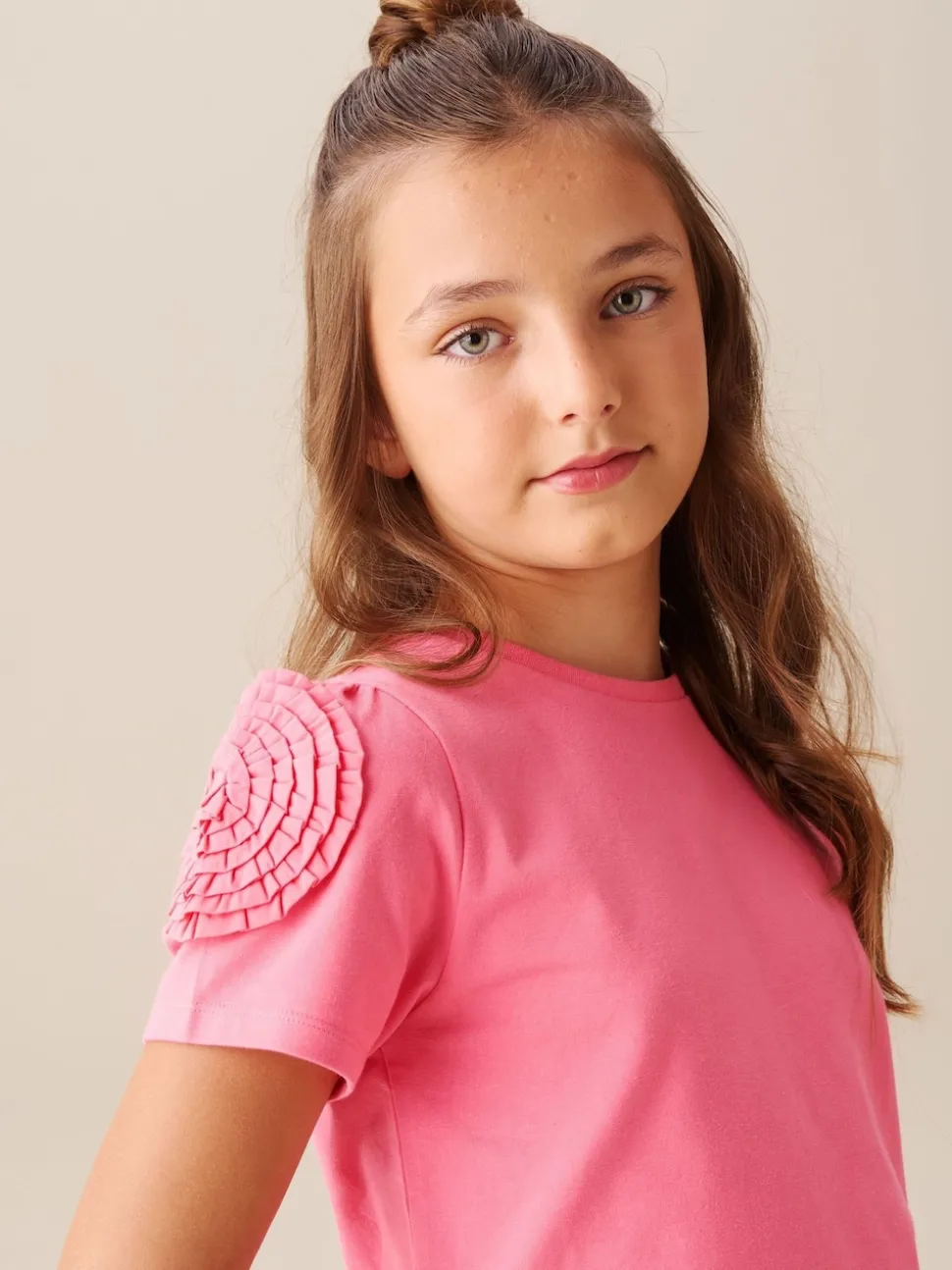 Angel & Rocket Pink Nila Flower Corsage T-Shirt