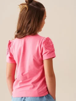 Angel & Rocket Pink Nila Flower Corsage T-Shirt