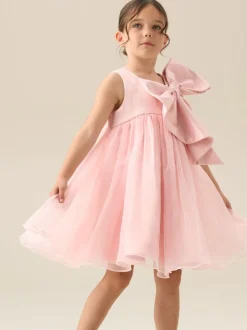 Angel & Rocket Pink Paris Blush Bow Dress
