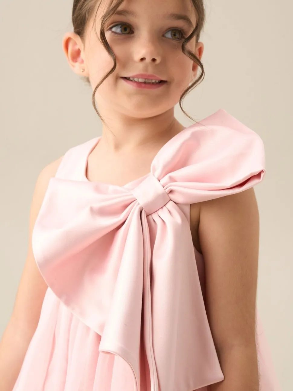 Angel & Rocket Pink Paris Blush Bow Dress