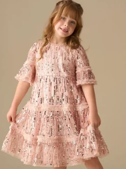Angel & Rocket Pink Penny Sequin Dress