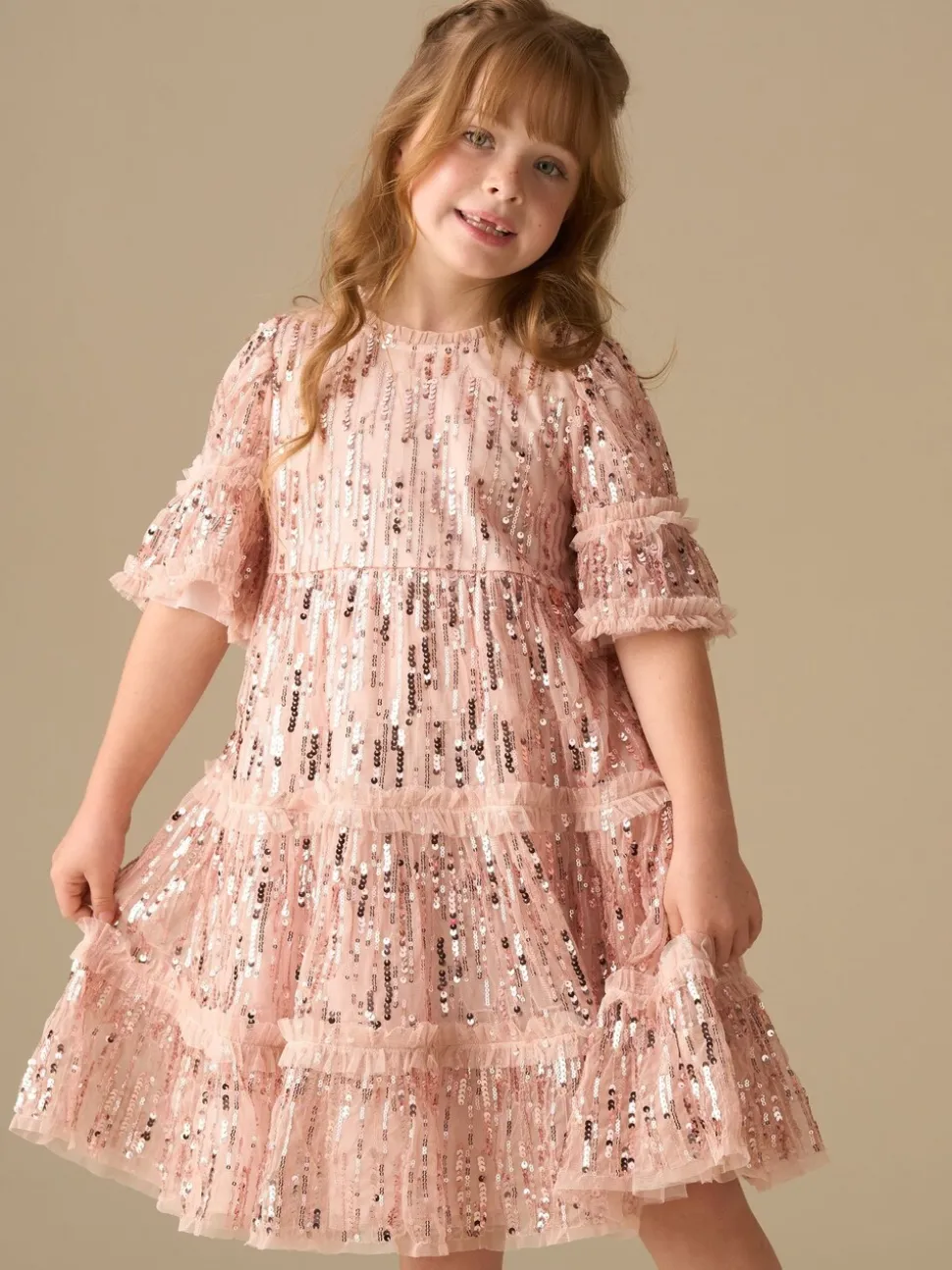 Angel & Rocket Pink Penny Sequin Dress