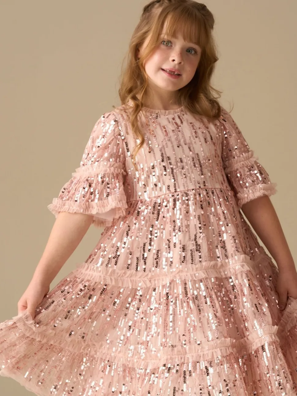 Angel & Rocket Pink Penny Sequin Dress