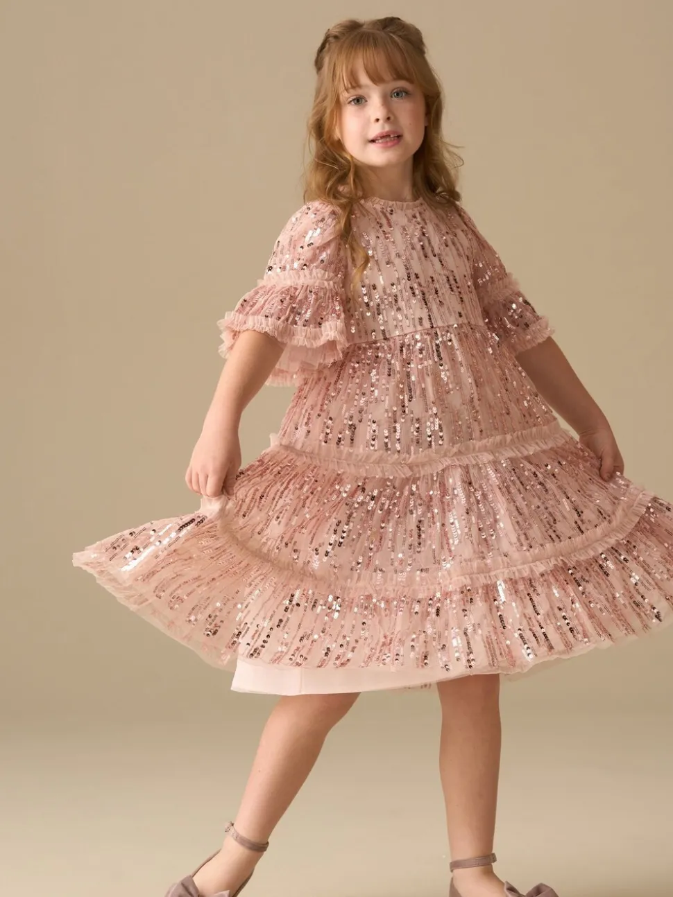 Angel & Rocket Pink Penny Sequin Dress