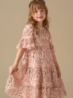 Angel & Rocket Pink Penny Sequin Dress