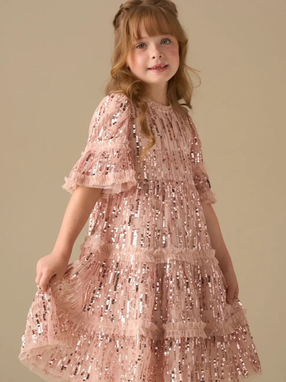 Angel & Rocket Pink Penny Sequin Dress