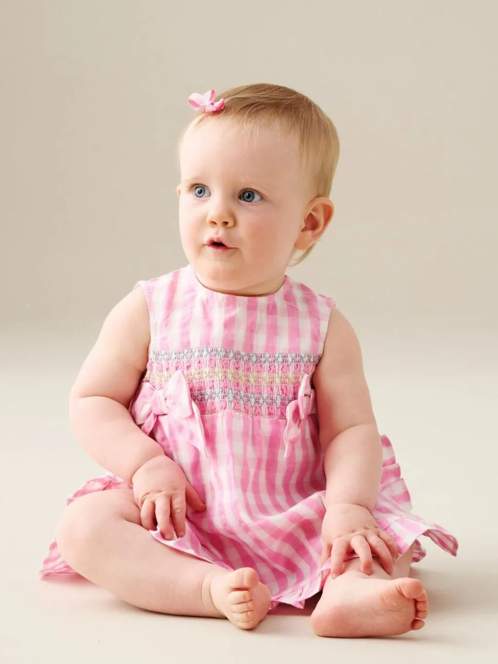 Angel & Rocket Pink Percy Gingham Frill And Bloomer Dress