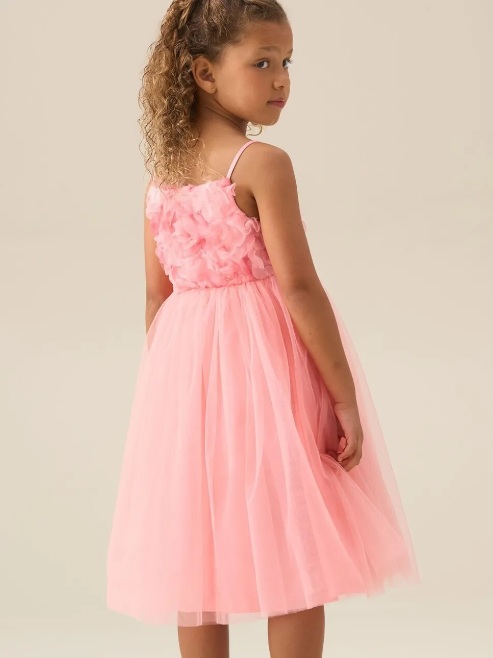 Angel & Rocket Pink Rosie Embellished Flower Dress
