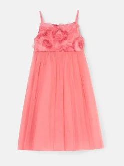 Angel & Rocket Pink Rosie Embellished Flower Dress