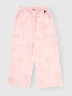 Angel & Rocket Pink Sarah Palm Print Tie Waist Trousers