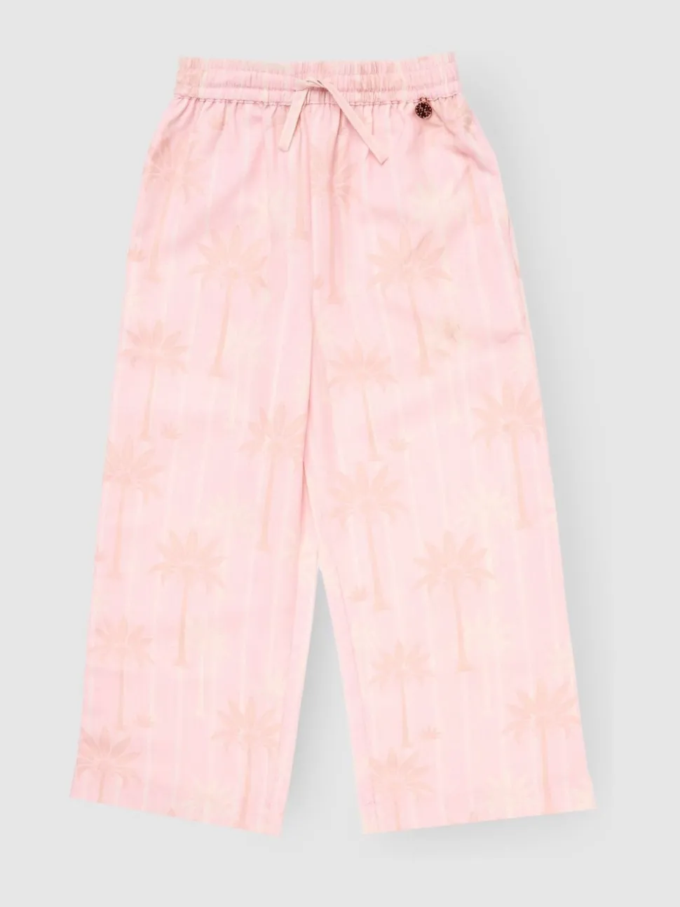 Angel & Rocket Pink Sarah Palm Print Tie Waist Trousers
