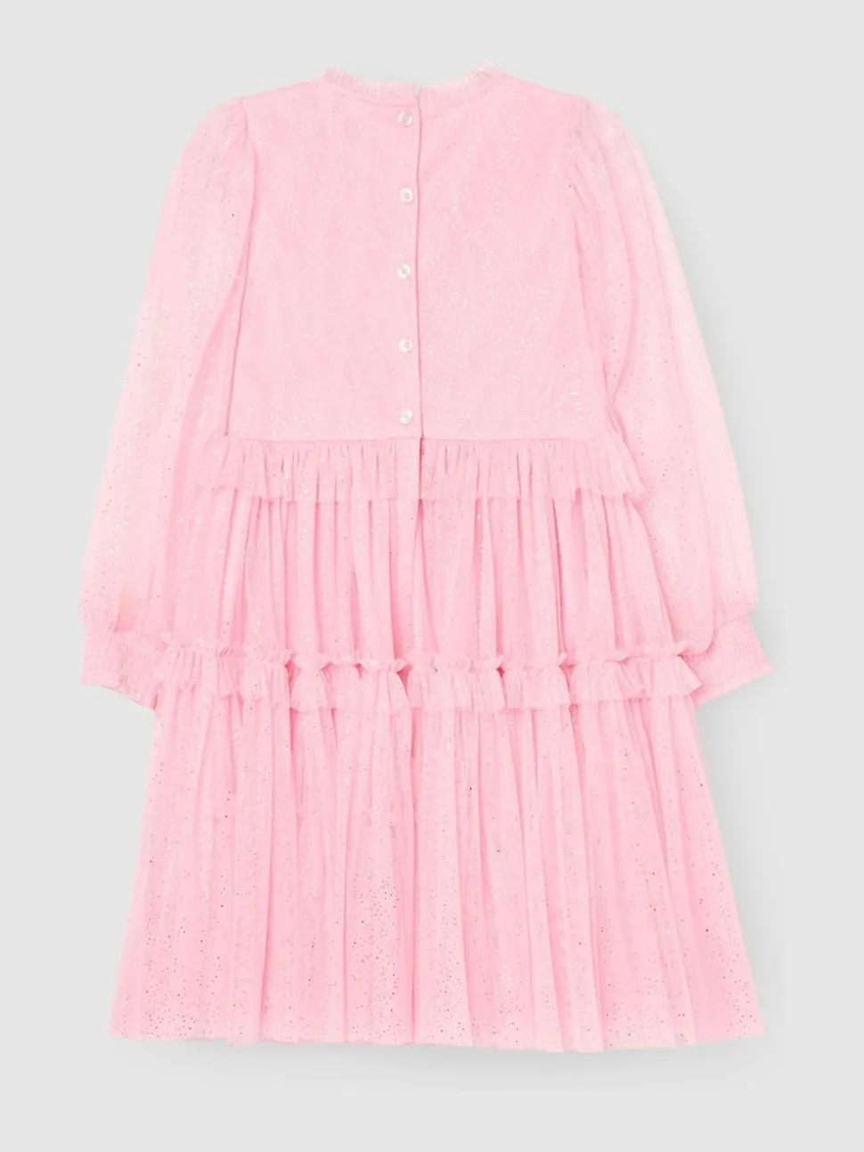 Angel & Rocket Pink Willow Ivory Balloon Sleeve Boho Dress