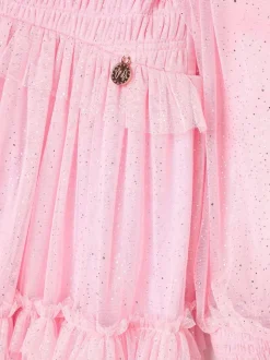 Angel & Rocket Pink Willow Ivory Balloon Sleeve Boho Dress