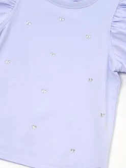 Angel & Rocket Purple Aofie Bow T-Shirt