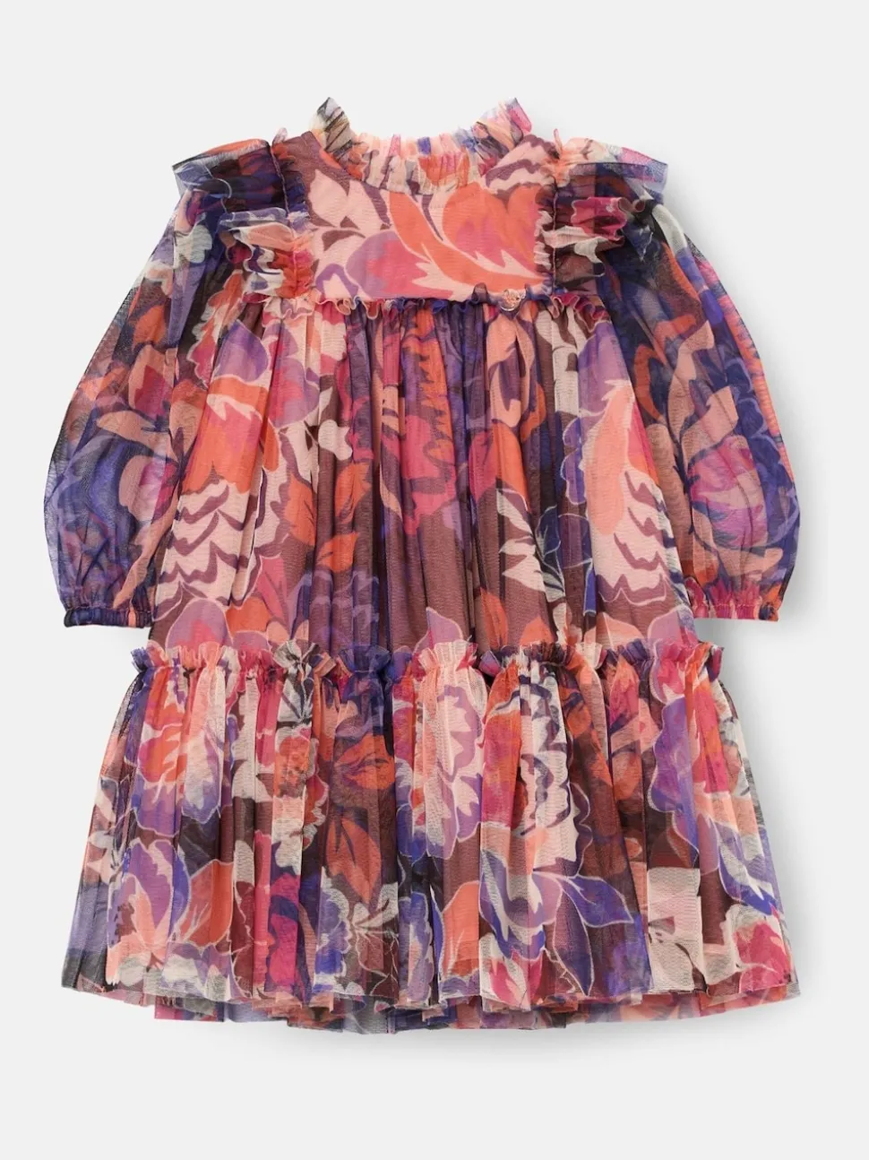 Angel & Rocket Purple Cara Print Mesh Dress