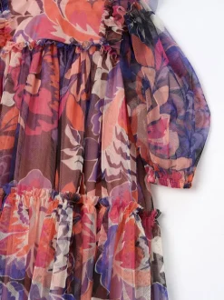 Angel & Rocket Purple Cara Print Mesh Dress