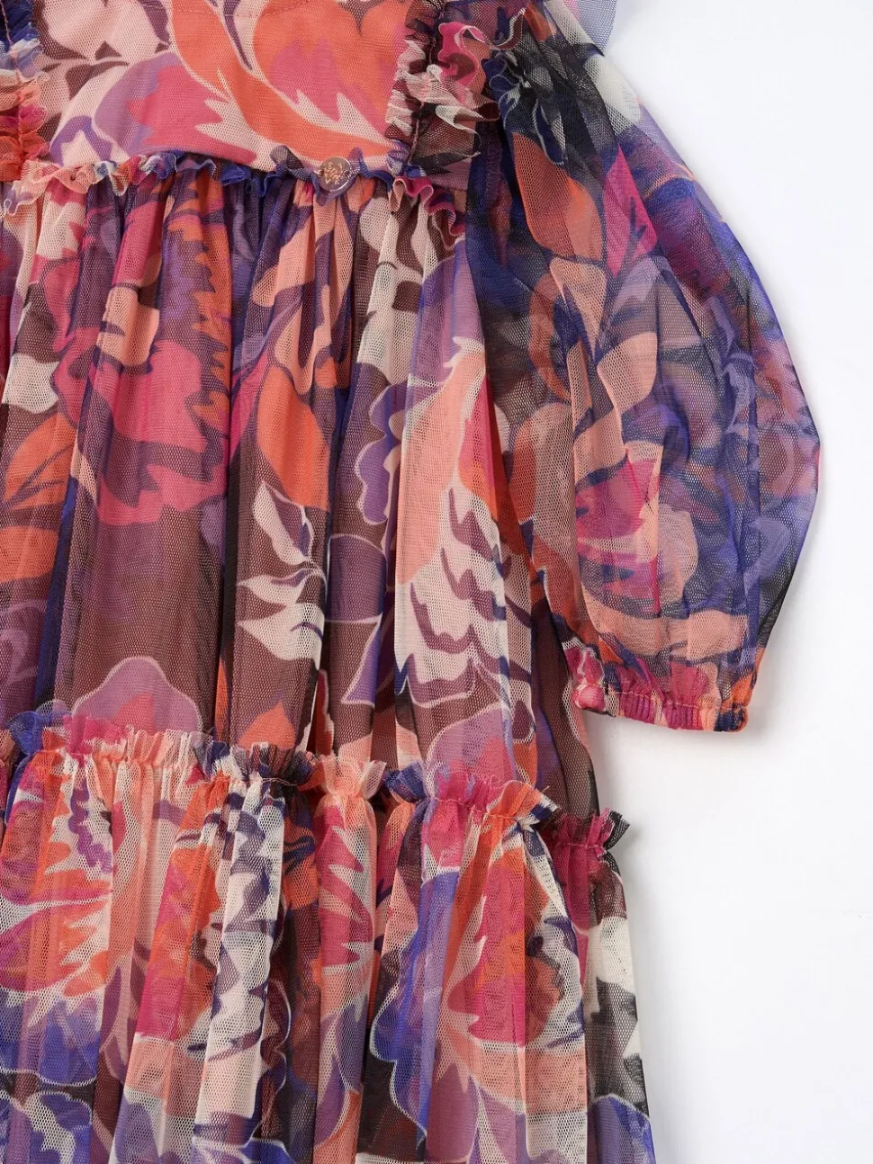 Angel & Rocket Purple Cara Print Mesh Dress