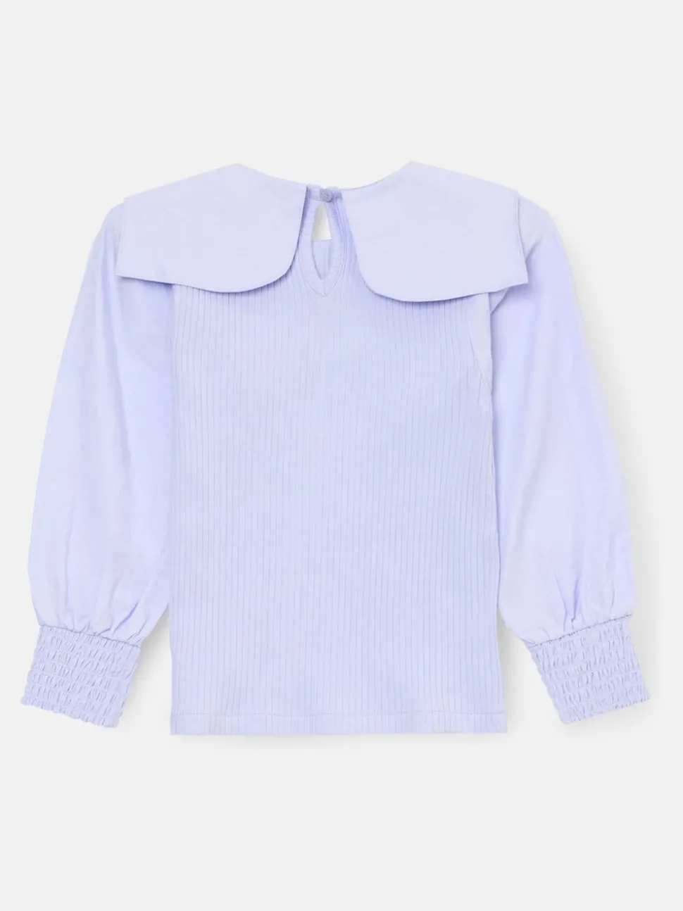 Angel & Rocket Purple Elise Bow Collar Long Sleeve Blouse