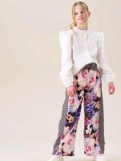 Angel & Rocket Purple Fleur Printed Wide Leg Trousers