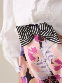 Angel & Rocket Purple Fleur Printed Wide Leg Trousers