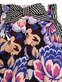 Angel & Rocket Purple Fleur Printed Wide Leg Trousers