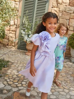 Angel & Rocket Purple Lourdes Corsage Waist Dress