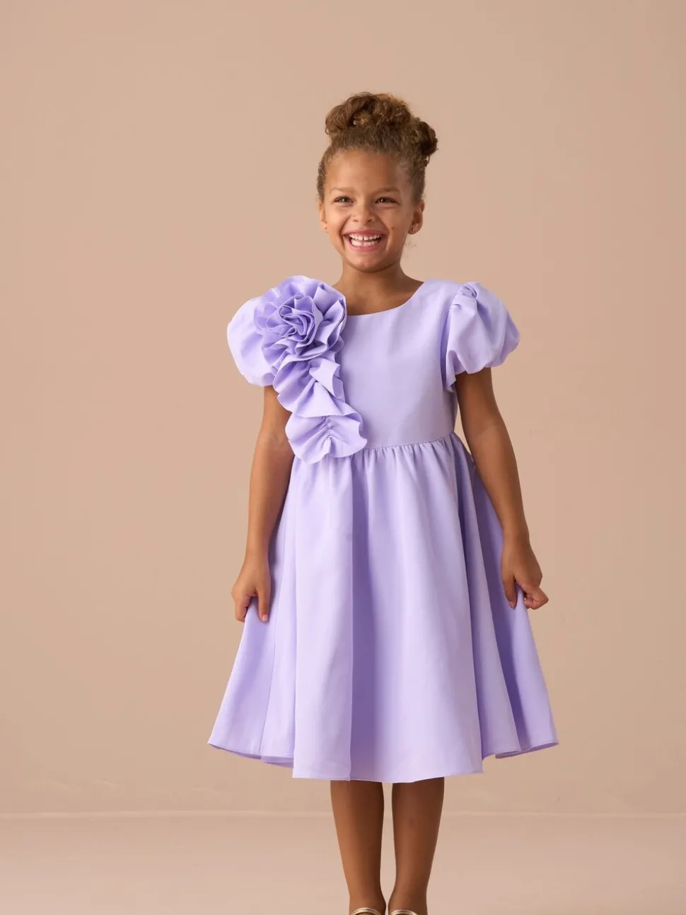 Angel & Rocket Purple Lourdes Corsage Waist Dress