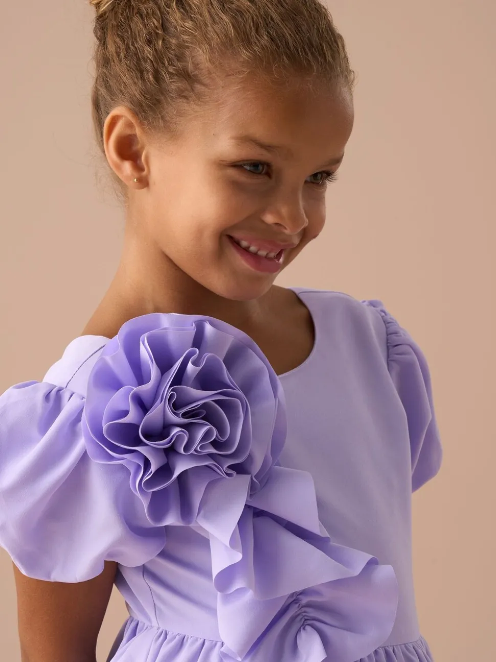Angel & Rocket Purple Lourdes Corsage Waist Dress
