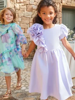 Angel & Rocket Purple Lourdes Corsage Waist Dress