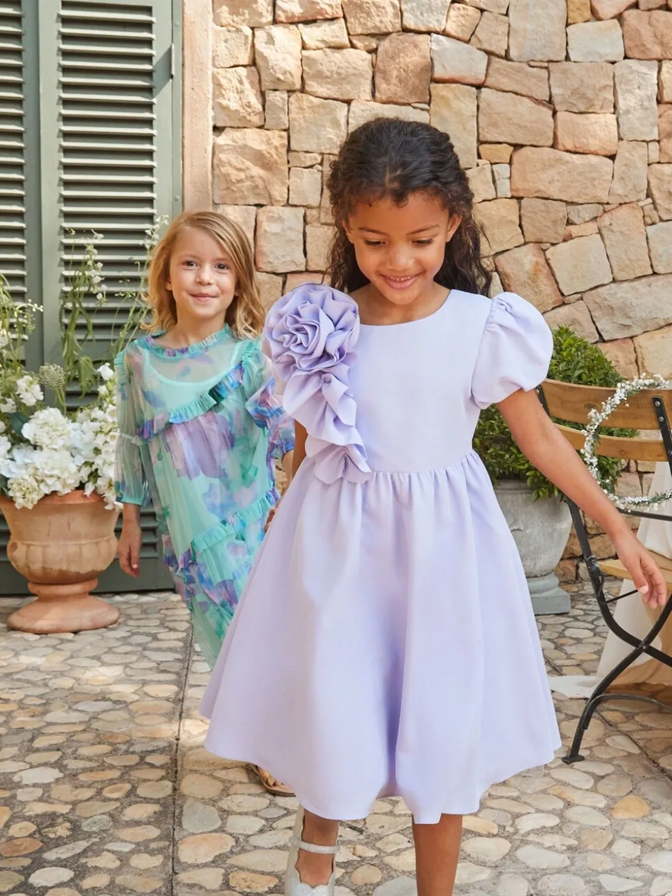 Angel & Rocket Purple Lourdes Corsage Waist Dress