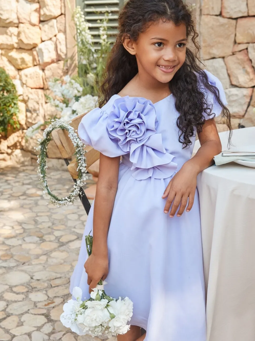 Angel & Rocket Purple Lourdes Corsage Waist Dress